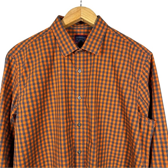 UNTUCKIT Plaid Cotton Long Sleeve Button Down Shirt - Picture 3 of 8